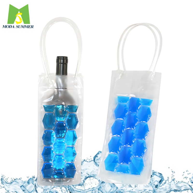 China Factory Promotional Items Custom PVC Ice Pack Wine Bag Gel Cooling Carrier Chilling Wine Bottle Sleeve Cooler Sleeved Bottles Wine - Image 5