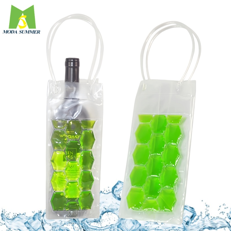 China Factory Promotional Items Custom PVC Ice Pack Wine Bag Gel Cooling Carrier Chilling Wine Bottle Sleeve Cooler Sleeved Bottles Wine - Image 6